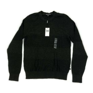 Michael Kors Mens Crewneck Sweater Textured Green